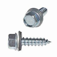 HSH8114 #8 X 1-1/4" HWH Sheeting, Tapping Screw, Type A, w/ Bonded Washer, Zinc